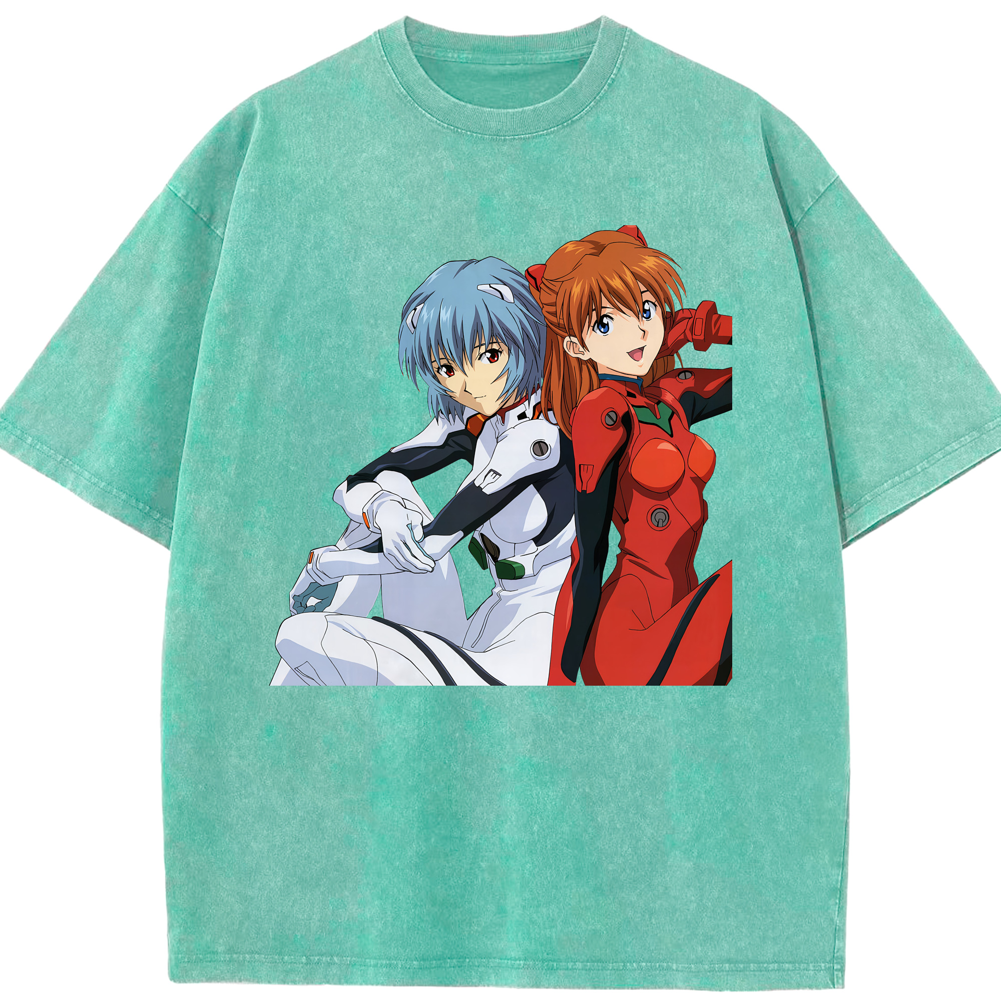 （画像用） EVA 新世紀エヴァンゲリオン 綿100% ヴィンテージ風 半袖Tシャツ（フロントプリント）